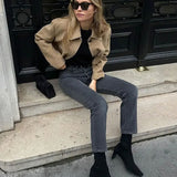 Jachetă din Faux Suede Marissa