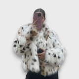 Leoline – Jachetă din blană sintetică cu design animal