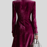Vera - Langer Samt Blazer Kleid