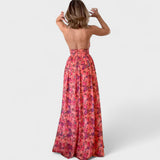 Floraria - Lange Kleid mit offenem Rücken