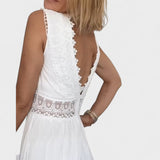 Elena - Elegantes Spitzenkleid mit V-Ausschnitt