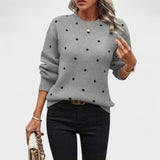 Emilija - Gepunktetes Strickoberteil