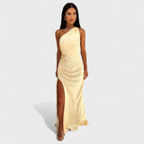 Aurélia - Langes Satin-Kleid