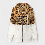Lea - Fleece-Hoodie im Leopardenmuster