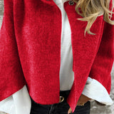 BEA | Wolle-Damenmantel mit Rundhalsausschnitt und langen Ärmeln