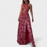 Floraria - Lange Kleid mit offenem Rücken