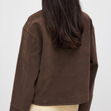 VALIRA Geacă cu Fermuar din Suede Sintetic