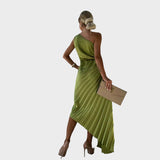 Nika - Elegantes Kleid mit Falten an der Schulter