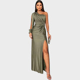 Marica – Elegantes langes Kleid mit einem Schulterträger