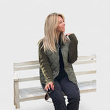 Nora - Geacă din tricot patchwork pentru femei