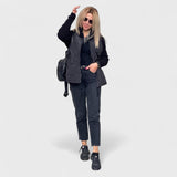 Nora - Geacă din tricot patchwork pentru femei