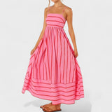 Isabel - Langes Kleid mit Streifen