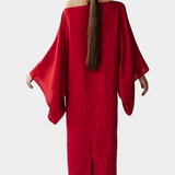 Filipa - Kimono-Kleid aus Leinen und Baumwolle mit Gürtel