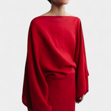 Filipa - Kimono-Kleid aus Leinen und Baumwolle mit Gürtel