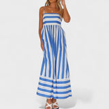 Isabel - Langes Kleid mit Streifen