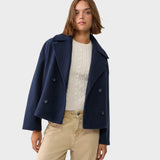 Blanka - Kurze doppelte Jacke Schicke Oberbekleidung