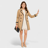 Maya - Trench dublu cu detalii contrastante