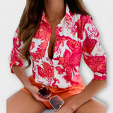 Ljubomira – Sofistizierte Geometrische Bluse