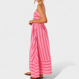 Isabel - Langes Kleid mit Streifen