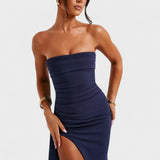 Ema - Lange trägerlose Kleid